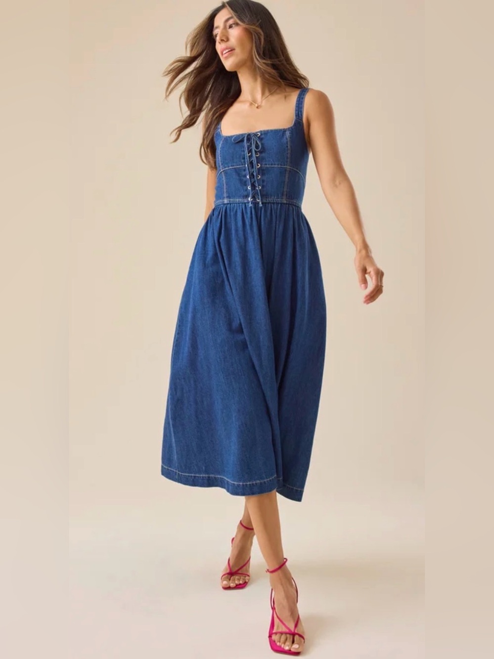 Altar’d State Maxi Denim Dress - Picture 12 of 14